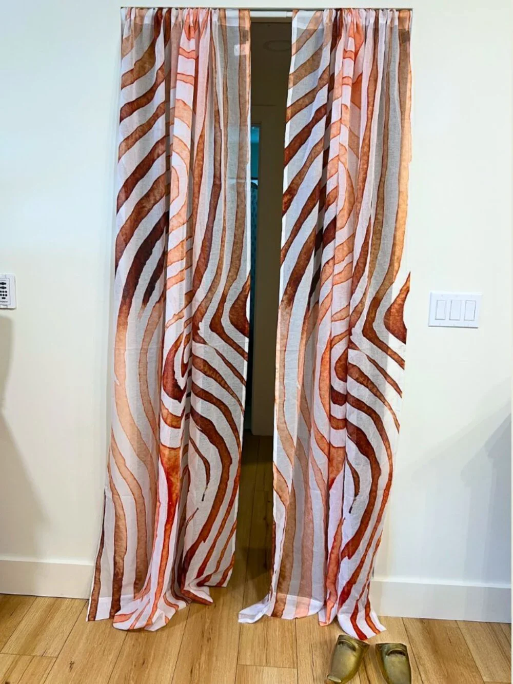 Society6 Sheer Curtains Pair 50x84 Terracotta